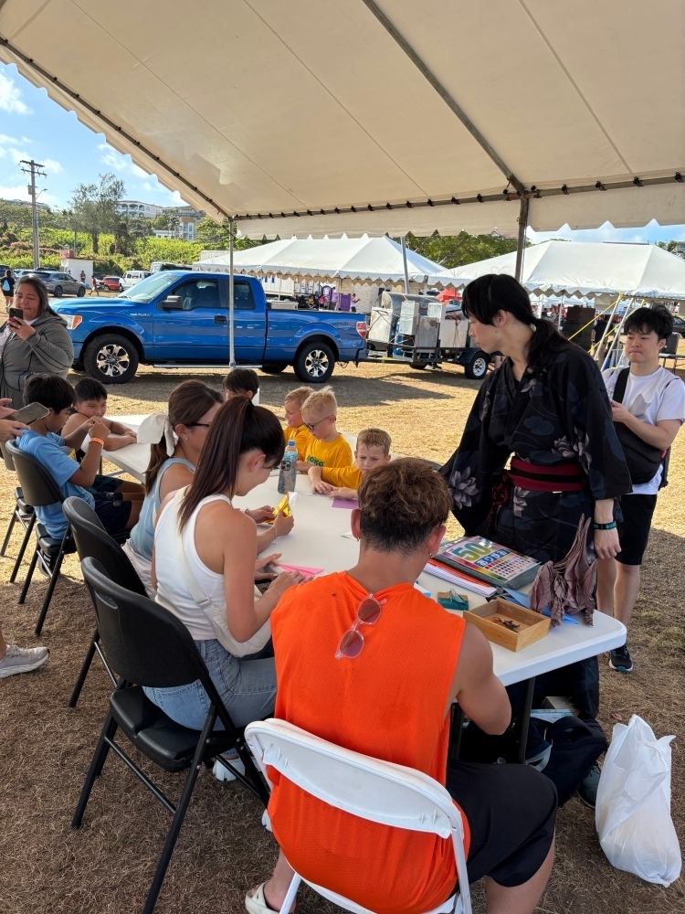 Mr. Katsukawa at the Kids Activity Tent